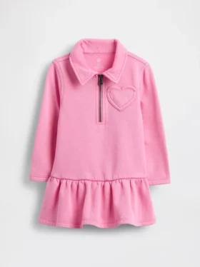 Sweatshirtjurk met halve rits voor Baby & Peuter