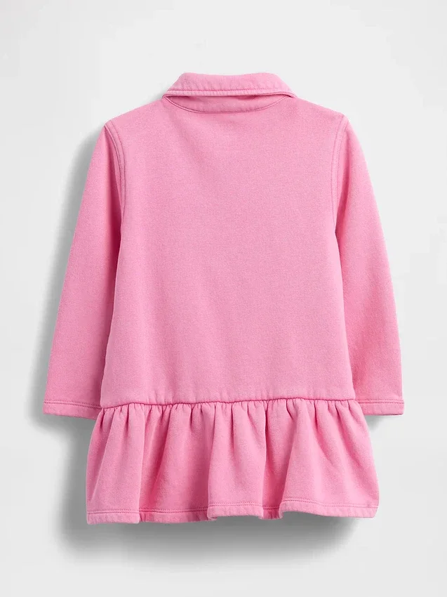 Sweatshirtjurk met halve rits voor Baby & Peuter