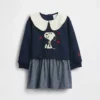 Sweatshirtjurk met ruches aan de kraag voor Baby & Peuter