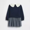 Sweatshirtjurk met ruches aan de kraag voor Baby & Peuter