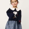 Sweatshirtjurk met ruches aan de kraag voor Baby & Peuter