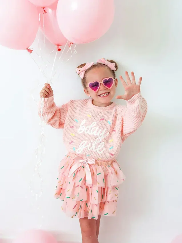 Sweet Wink Birthday Girl Sprinkle-trui