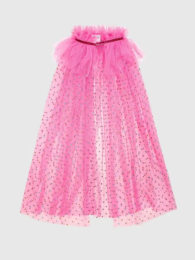 Sweet Wink frambozenrode strass-cape