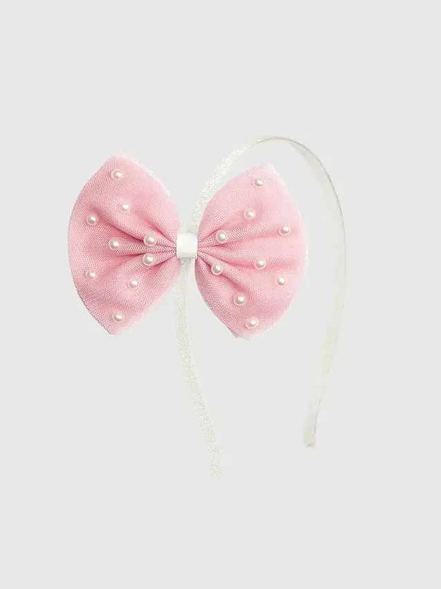 Sweet Wink mooie parel-tule strikhaarband