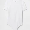 T-shirt-body met strakke jersey en string