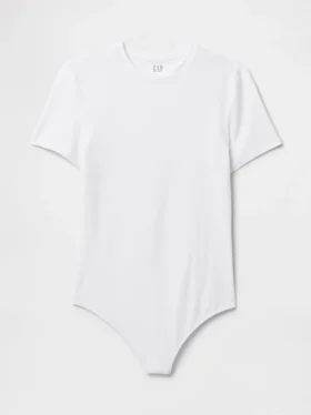 T-shirt-body met strakke jersey en string
