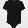 T-shirt-body met strakke jersey en string