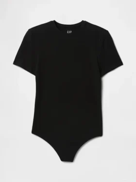 T-shirt-body met strakke jersey en string