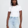 T-shirt-body met strakke jersey en string