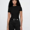 T-shirt-body met strakke jersey en string