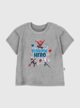 T-shirt met afbeelding ‘Spiderman Birthday Hero’ voor peuters