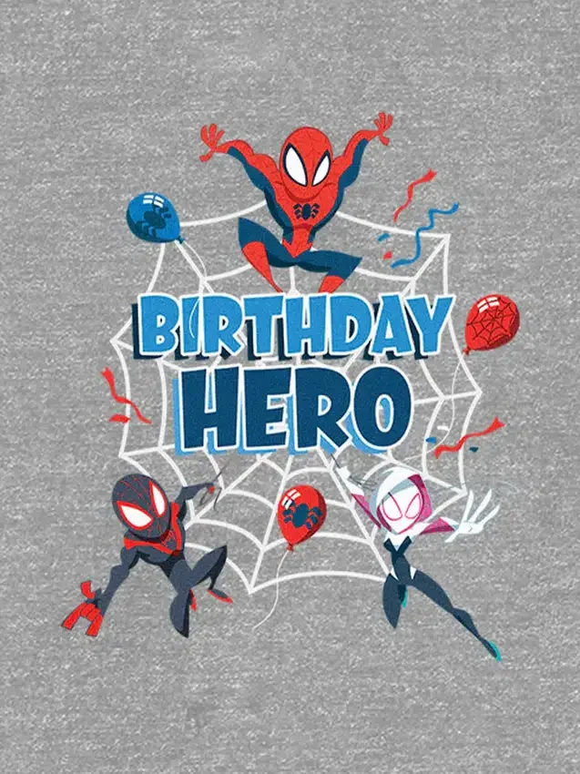 T-shirt met afbeelding ‘Spiderman Birthday Hero’ voor peuters