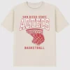 T-shirt met afbeelding van de basketbalring van San Diego State University