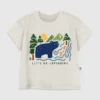 T-shirt met afbeelding van een beer in het bos voor peuters