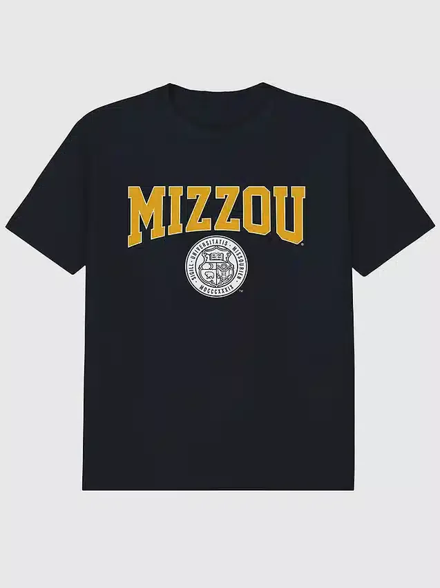 T-shirt met afbeelding van het universiteitswapen van de University of Missouri