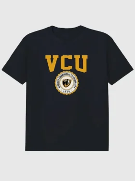 T-shirt met afbeelding van het universiteitswapen van Virginia Commonwealth University