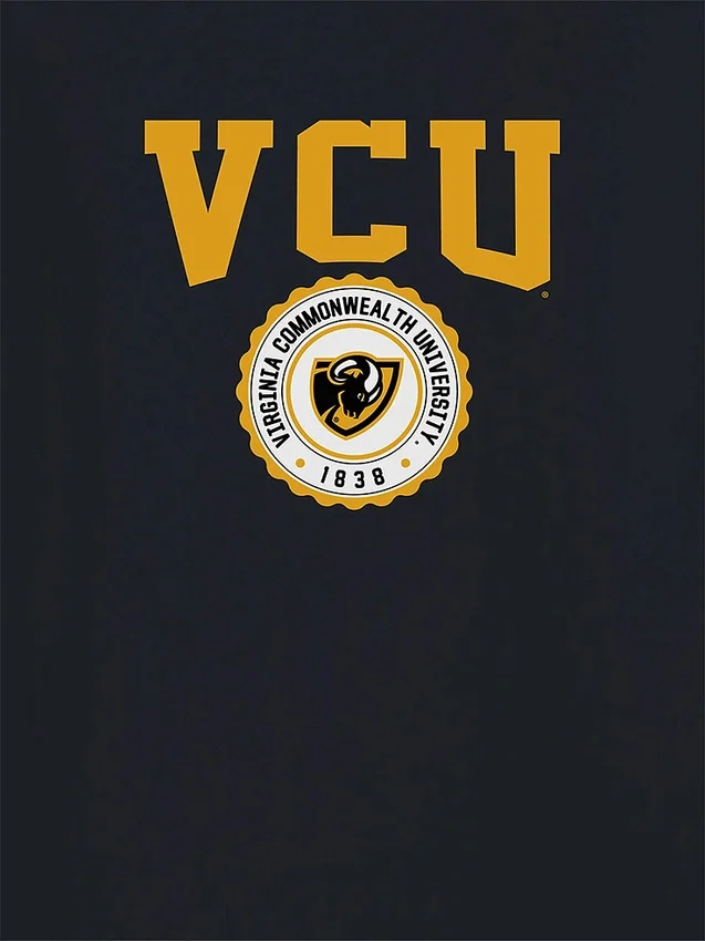 T-shirt met afbeelding van het universiteitswapen van Virginia Commonwealth University