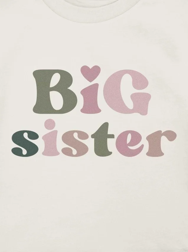 T-shirt met 'Big Sister'-afbeelding voor peuters
