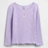 T-shirt met borduursels en ribboord voor Baby & Peuter