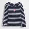 T-shirt met borduursels en ribboord voor Baby & Peuter