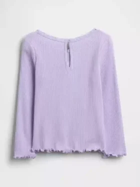T-shirt met borduursels en ribboord voor Baby & Peuter