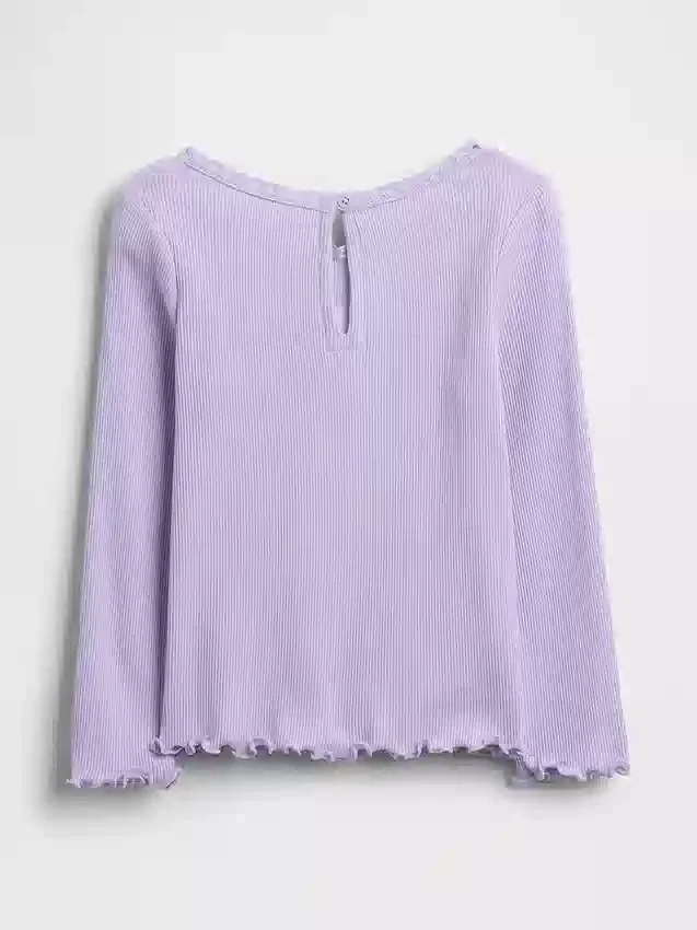 T-shirt met borduursels en ribboord voor Baby & Peuter