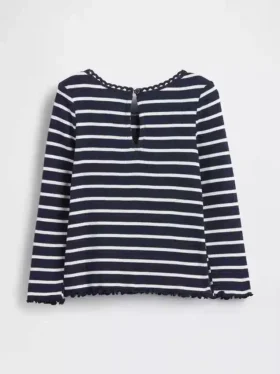 T-shirt met borduursels en ribboord voor Baby & Peuter