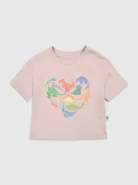 T-shirt met Dino Hearts-afbeelding voor peuters