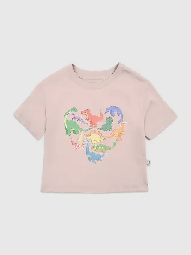 T-shirt met Dino Hearts-afbeelding voor peuters