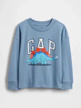 T-shirt met dinosauruslogo voor Baby & Peuter