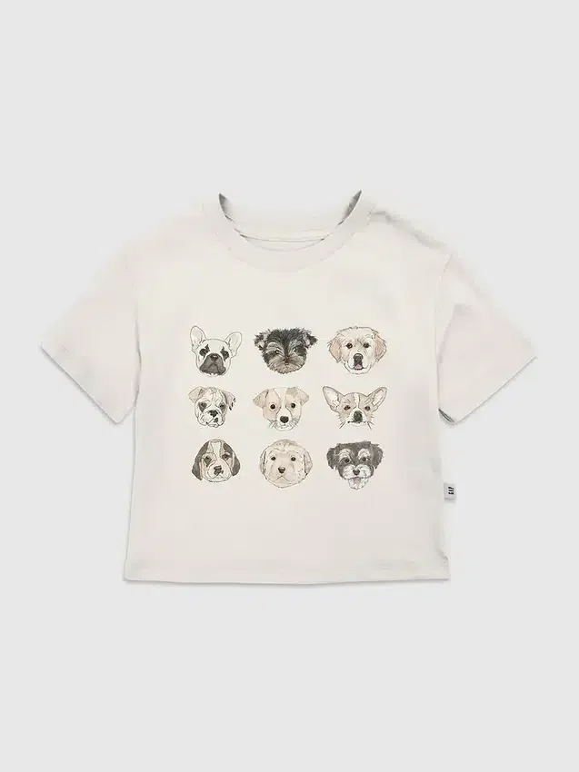 T-shirt met diverse puppy-afbeeldingen voor peuters