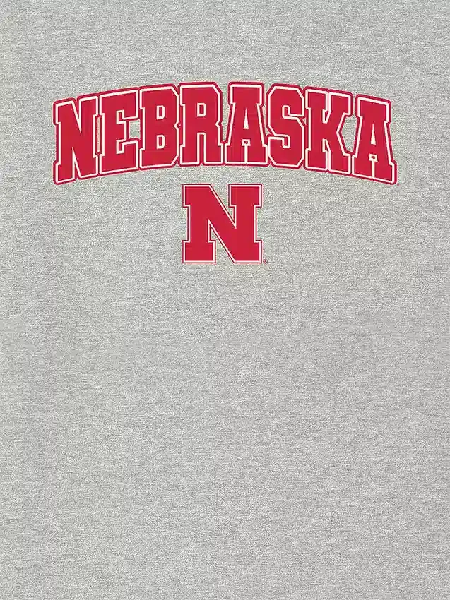 T-shirt met donkere afbeelding van het Arch Logo van de University of Nebraska