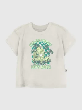 T-shirt met 'Froggy Golfing'-print voor peuters