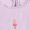 T-shirt met geribde boord en geborduurd ijsje voor Baby & Peuter