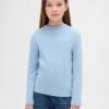 T-shirt met geribde kraag voor kinderen