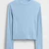T-shirt met geribde kraag voor kinderen