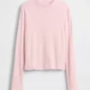 T-shirt met geribde kraag voor kinderen