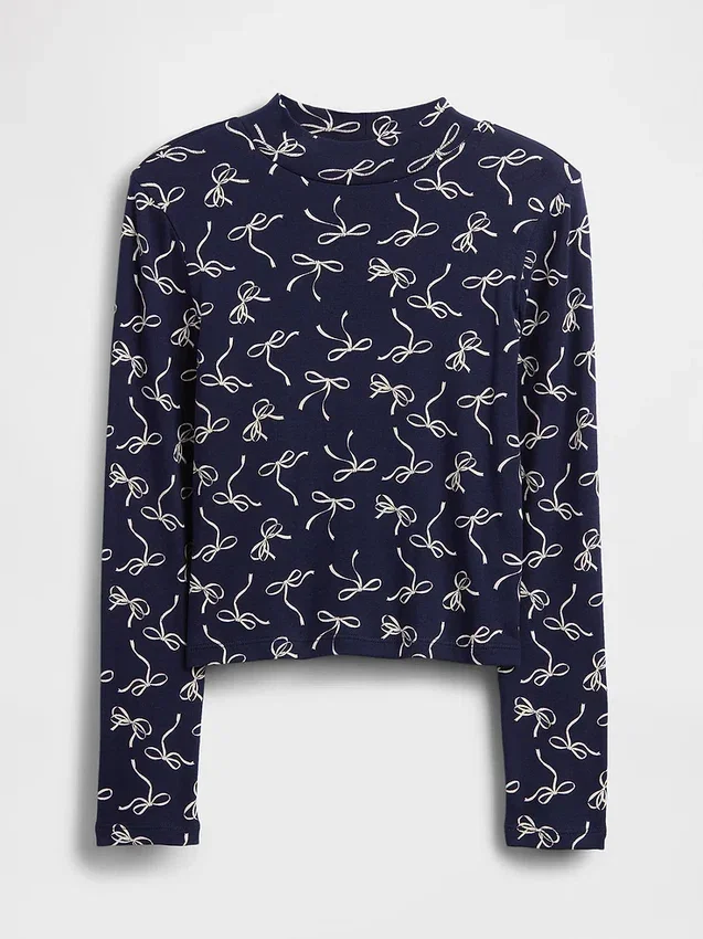 T-shirt met geribde kraag voor kinderen