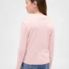 T-shirt met geribde kraag voor kinderen