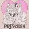 T-shirt met hartjesprint voor peuters van Disney Princess