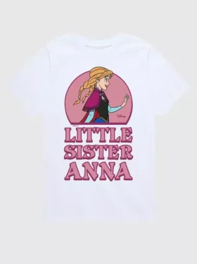 T-shirt met korte mouwen en ‘Frozen’-print voor peuters: ‘Little Sister Anna’