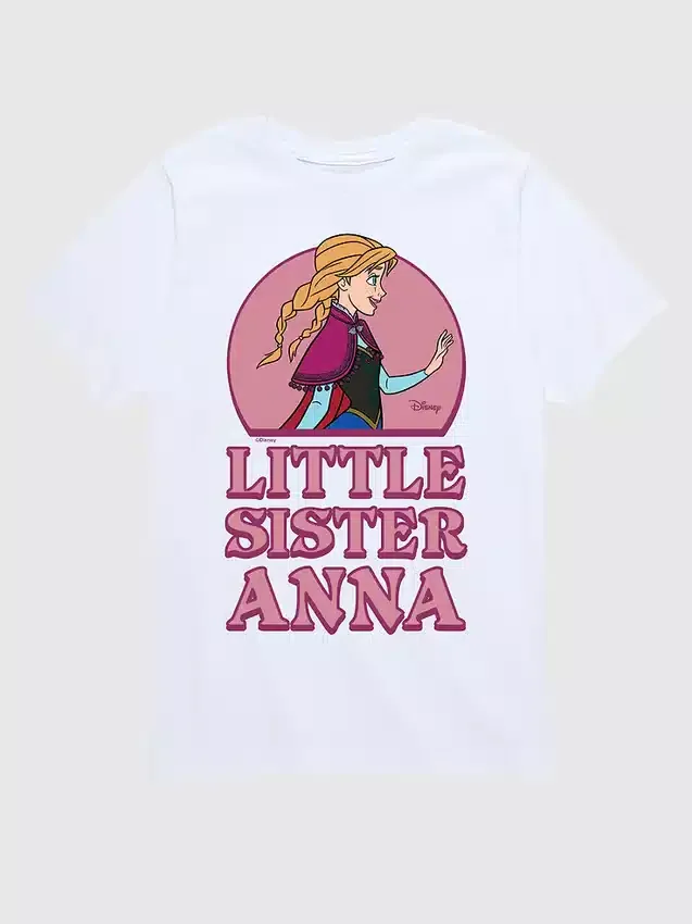 T-shirt met korte mouwen en ‘Frozen’-print voor peuters: ‘Little Sister Anna’