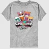 T-shirt met korte mouwen en ‘Super Kitties’-logo voor peuters