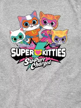 T-shirt met korte mouwen en ‘Super Kitties’-logo voor peuters