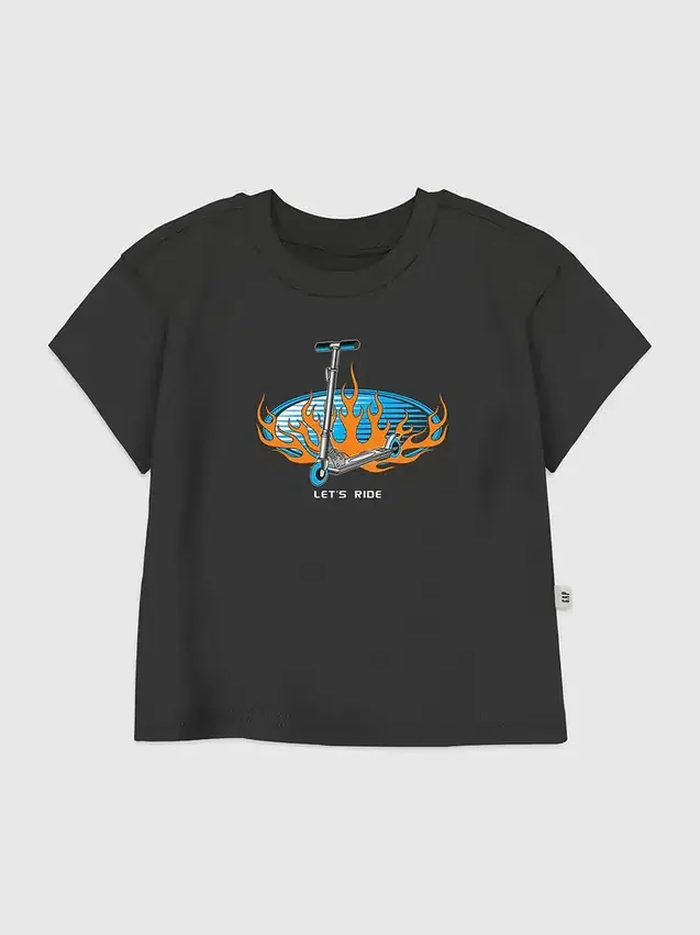 T-shirt met 'Lets Ride'-print voor peuters
