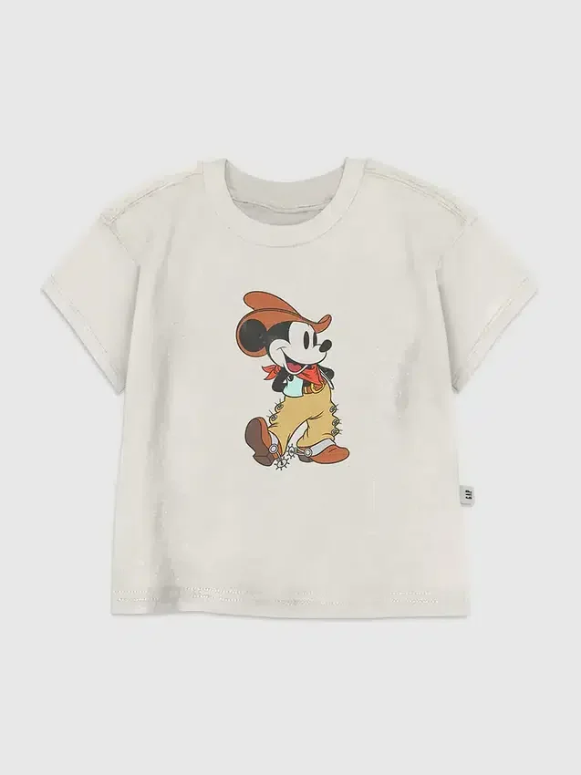 T-shirt met 'Mickey Mouse Cowboy'-afbeelding voor peuters