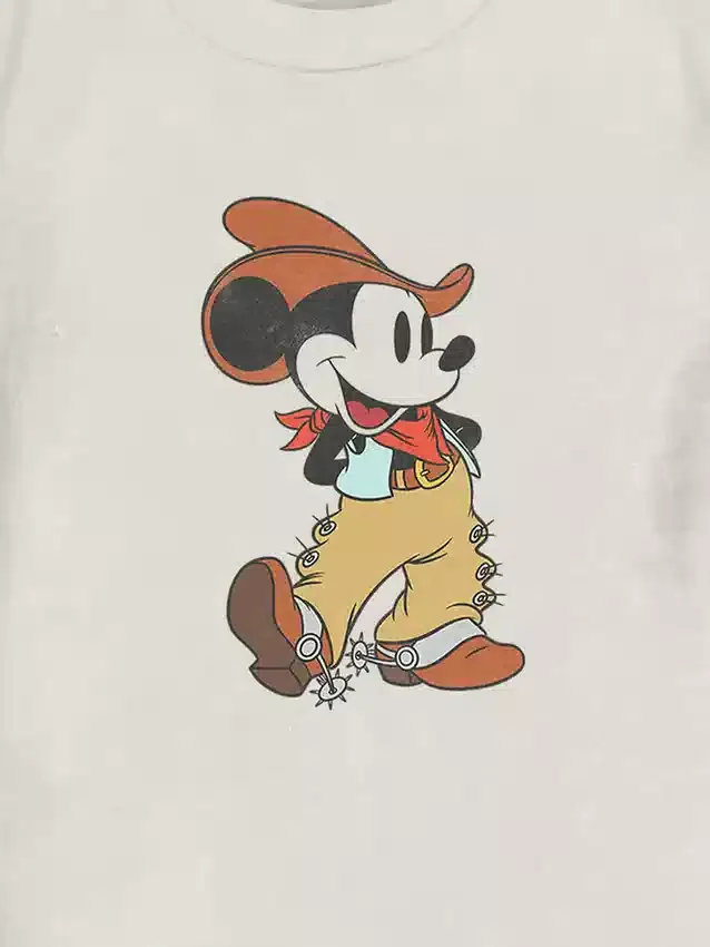 T-shirt met 'Mickey Mouse Cowboy'-afbeelding voor peuters