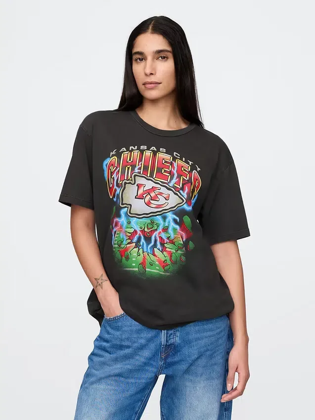 T-shirt met opdruk voor volwassenen: NFL Kansas City Chiefs