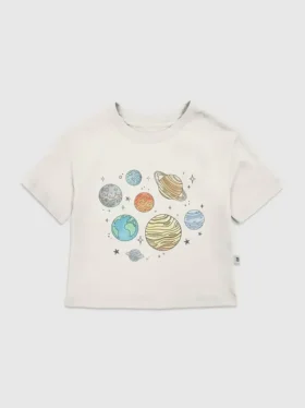 T-shirt met 'Planets Jumble'-print voor peuters