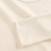 T-shirt met pointelle-rib
